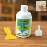 Tube of wall crack repair cream with scraper and nozzle