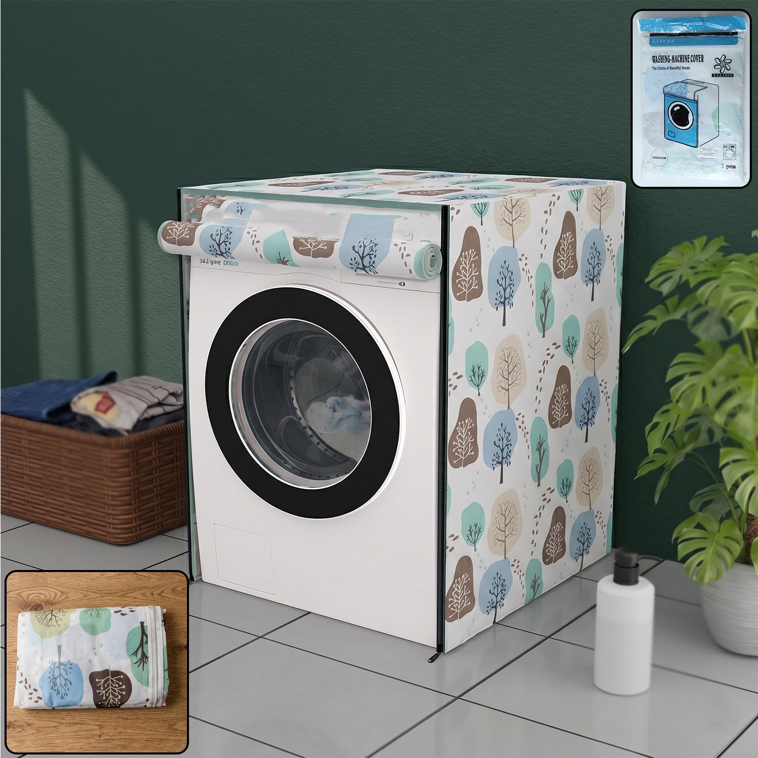 Washing machine cover protecting appliance