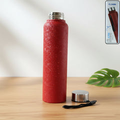 Red Alpha Pro Classic Stainless Steel Water Bottle front view