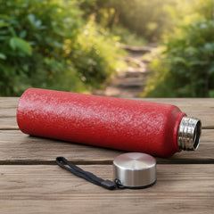 Red Alpha Pro water bottle with leakproof screw cap