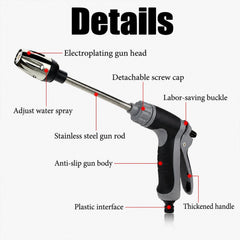 Durable garden and outdoor pressure spray gun with adjustable nozzle