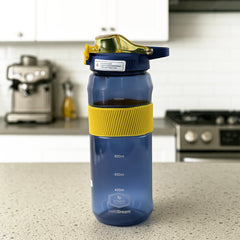 Water bottle close up front