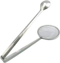 Multi-functional 2-in-1 stainless steel filter spoon with clip