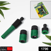 Garden water hose nozzle attached to hose