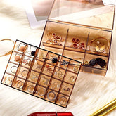 2-layer acrylic dustproof jewelry storage box with 30 compartments