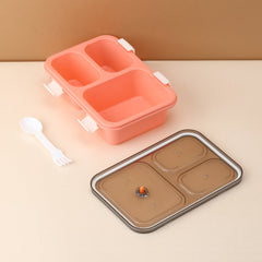 Leak-proof silicone seal on kids lunch box lid