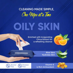 Refreshing wet wipes opened showing texture