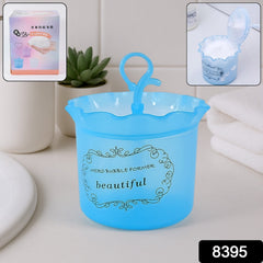 White Pure Skin Foaming Cleanser Cup in use