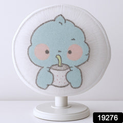 Blue cartoon character mesh fan cover illustration