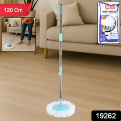 Flexible mop handles with adjustable height