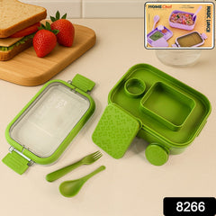 Magic lunch box closed with carrying handle