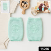Mint Green Toddler Wool Knit Leg Warmer Knee Guard on white background