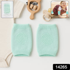 Mint Green Toddler Wool Knit Leg Warmer Knee Guard on white background