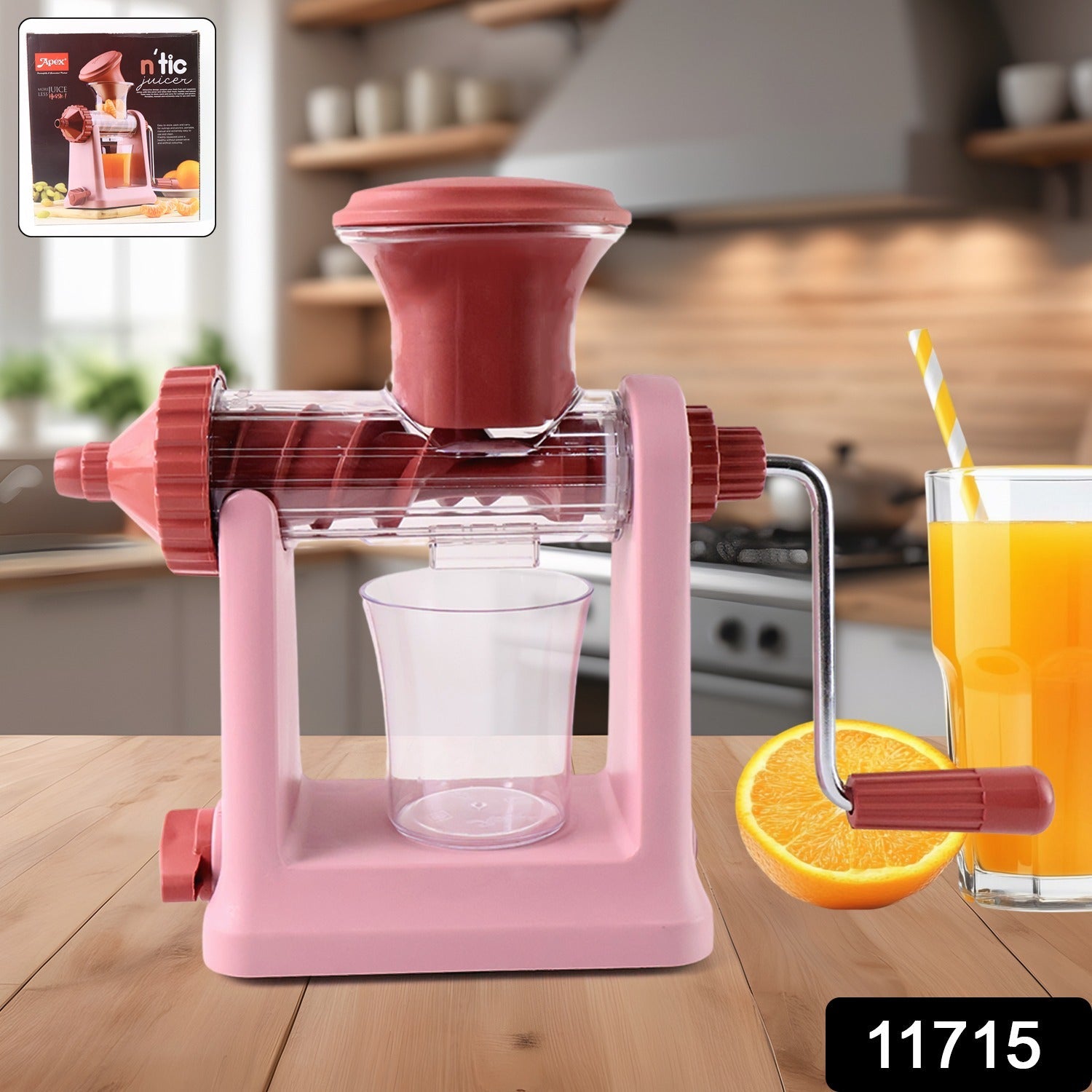 Apex Hand Juicer Machine in use