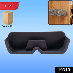 Sunglasses hanging on wall-mounted rack