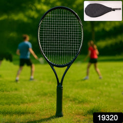 Lightweight tennis racket held by player in outdoor setting