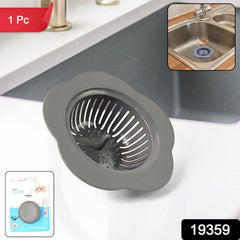 Single piece plastic sink strainer for kitchen and bathroom