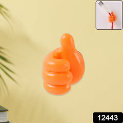 Palm snap clip wall hook in orange