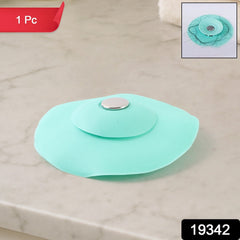 Light Green Silicone Sink Drain Shield with Handle