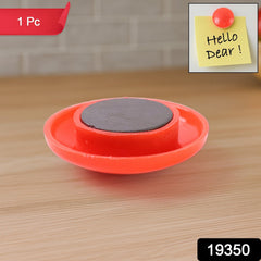 Red dot magnetic pin buttons on whiteboard