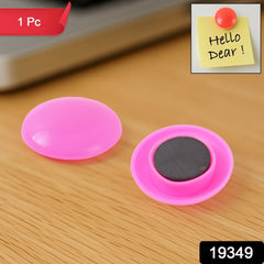Blush round pink board magnet on whiteboard