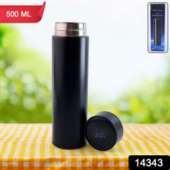 Black Thermos Flask with LED Screen