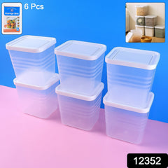 Single Transparent Square Food Container with White Airtight Lid
