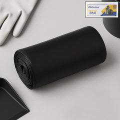 Black garbage bag packaging