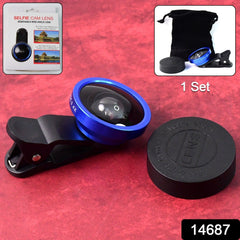 Clip-On Wide-Angle Selfie Lens on Smartphone