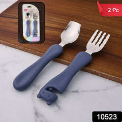 Supermom Foodie Spoon & Fork Set with ergonomic handles