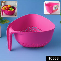 Supermom Triangular Colander rinsing vegetables in kitchen