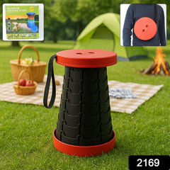 Compact Portable Telescopic Folding Stool with carry handle