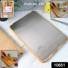 Apex cutting board in kitchen environment showing wooden frame