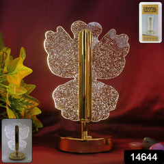 Premium Crystal Table Lamp with Golden Metal Base
