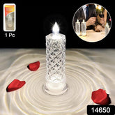 Decorative LED Crystal Candle Light on table