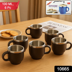 Premium Stainless Steel Cappuccino Mug Set