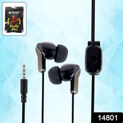 Premium Wired Stereo In-Ear Earphones (1 Pc)