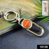 Premium Metal Keychain Close-up with Dual Key Rings