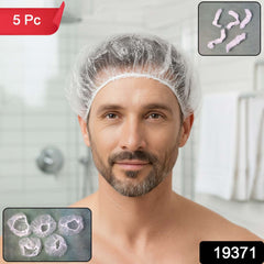 Set of disposable men's shower caps