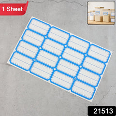 Stack of multiple rectangular label sticker sheets
