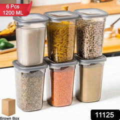 Stackable plastic kitchen storage containers set