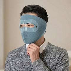 Face cover providing dust protection and clear visibility