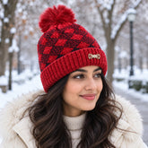 Red Knitted Winter Cap