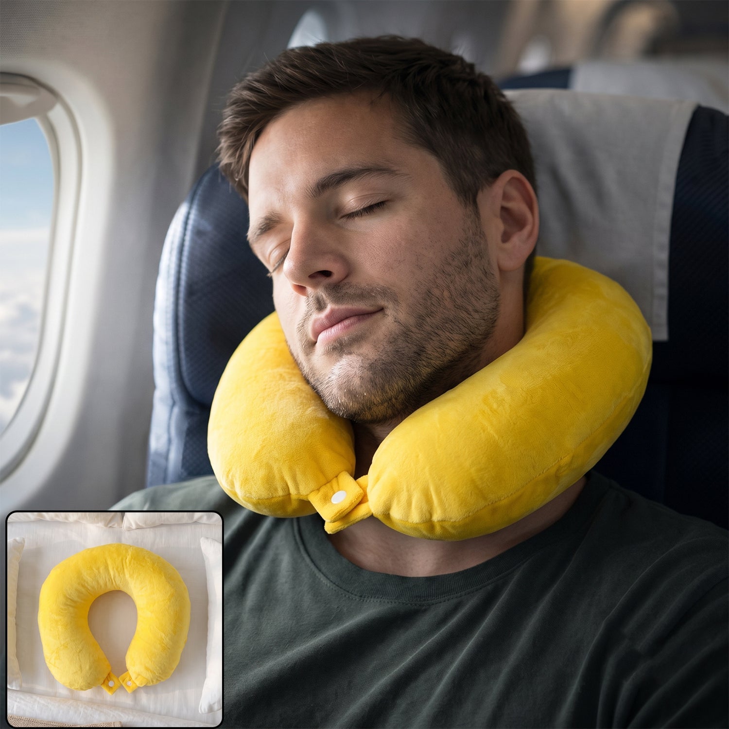 Soft neck travel pillow U shape head support cushion for flights