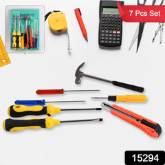 Tools laid out from the GripGear 7-piece hand tool set
