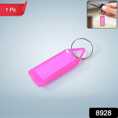 Translucent keychain tags in assorted colors