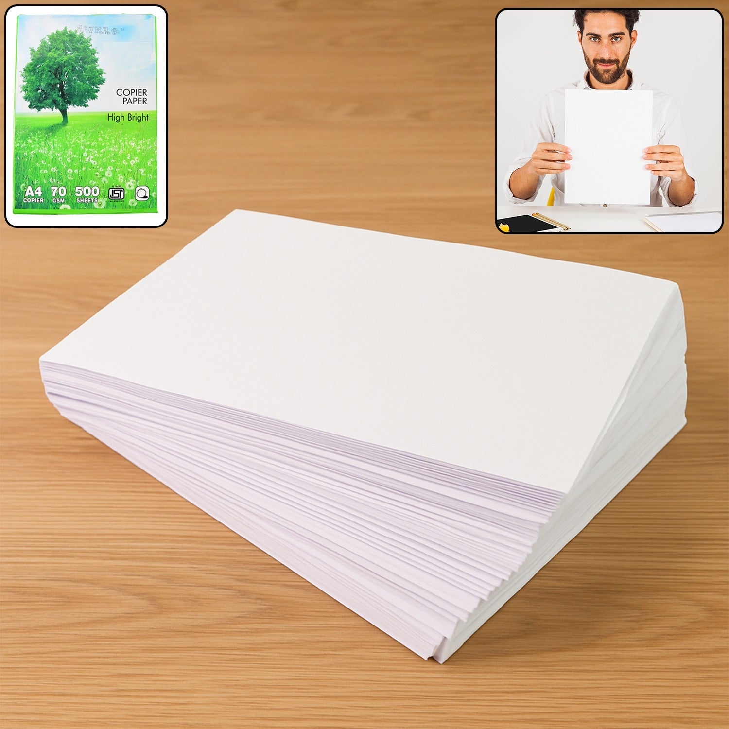 A4 High Bright Copier Paper pack front view