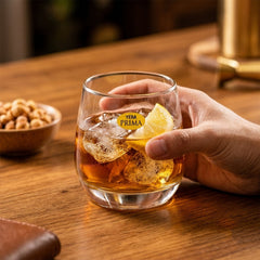 Yera Prima Oak Clear Glass Tumbler Set for Water, Juice and Drinks (6 Pc)