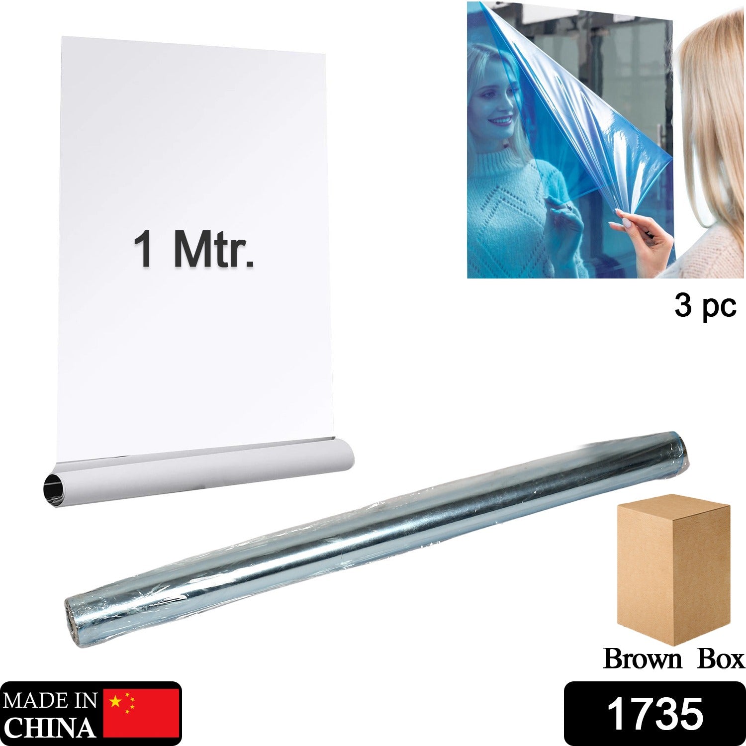 3D mirror wall stickers set display