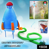 Water rocket sprinkler with 360° rotating nozzle